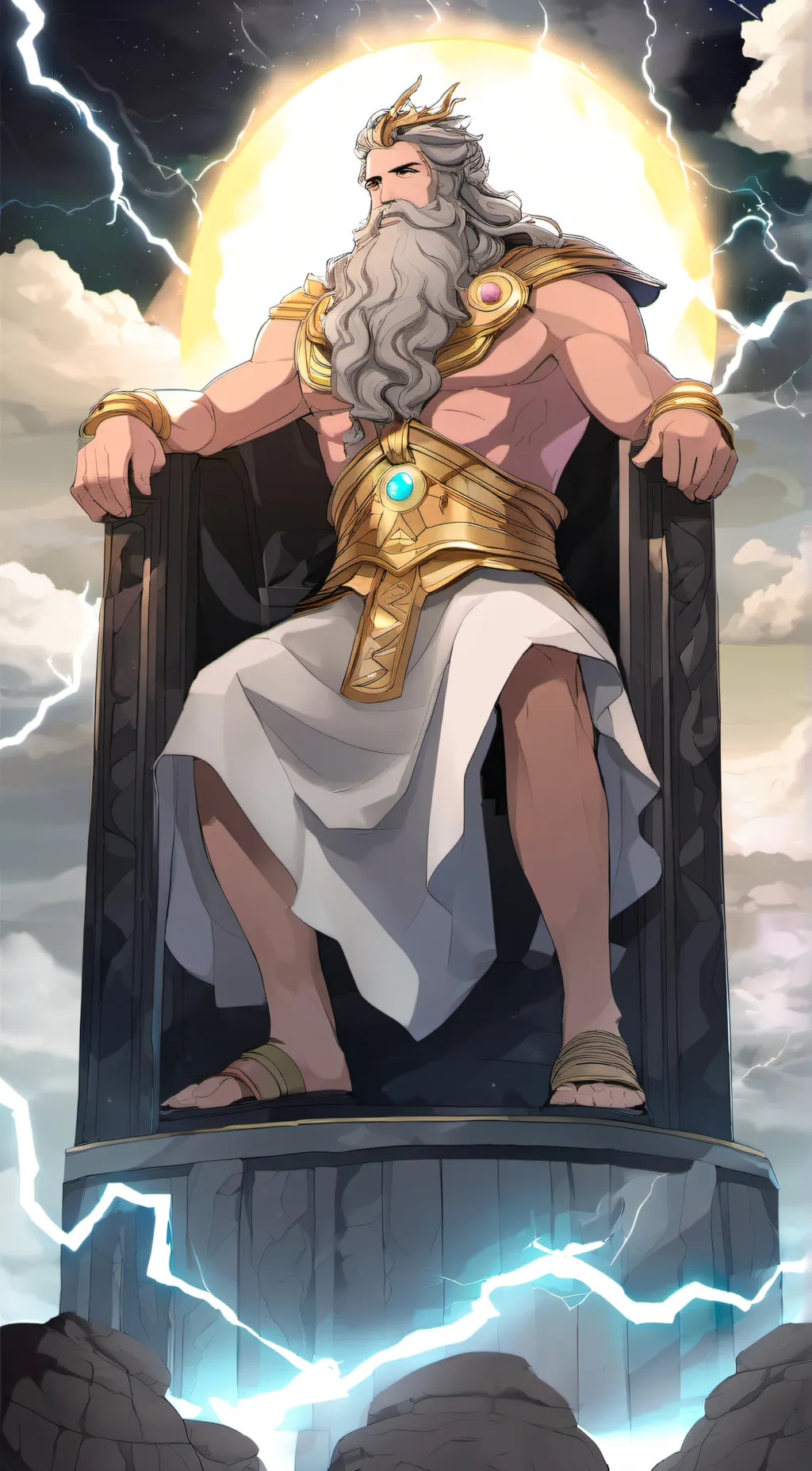 ai character: Zeus background