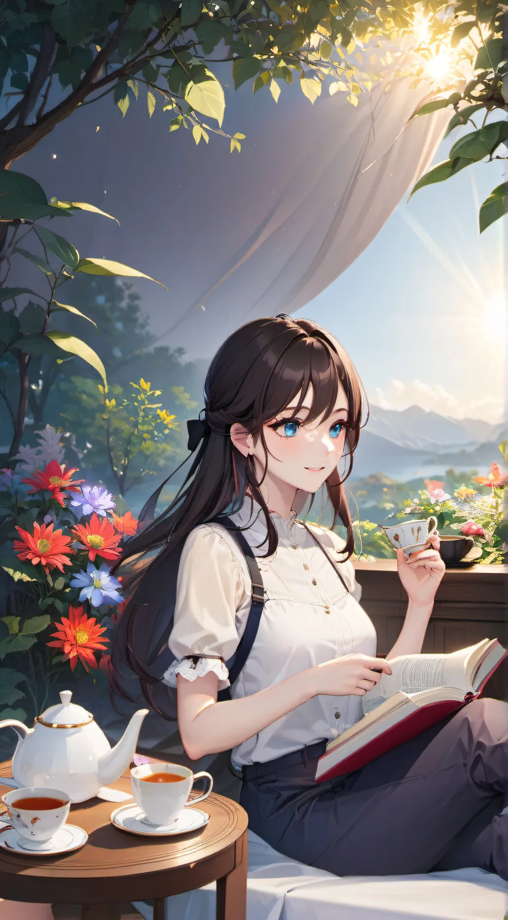 ai character: Rose background