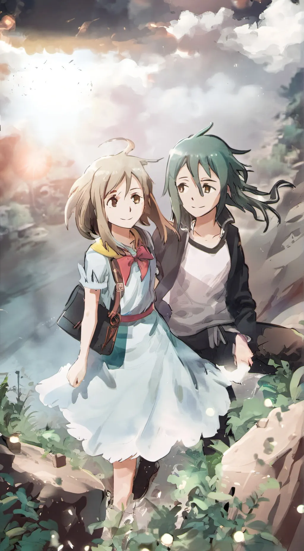 ai character: Luna and Mike  background