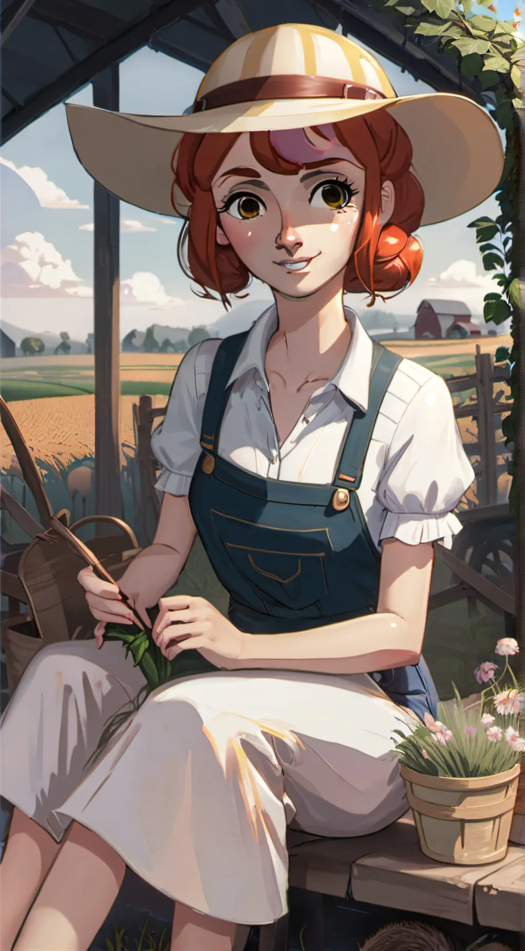 ai character: Amanda The Farmer background
