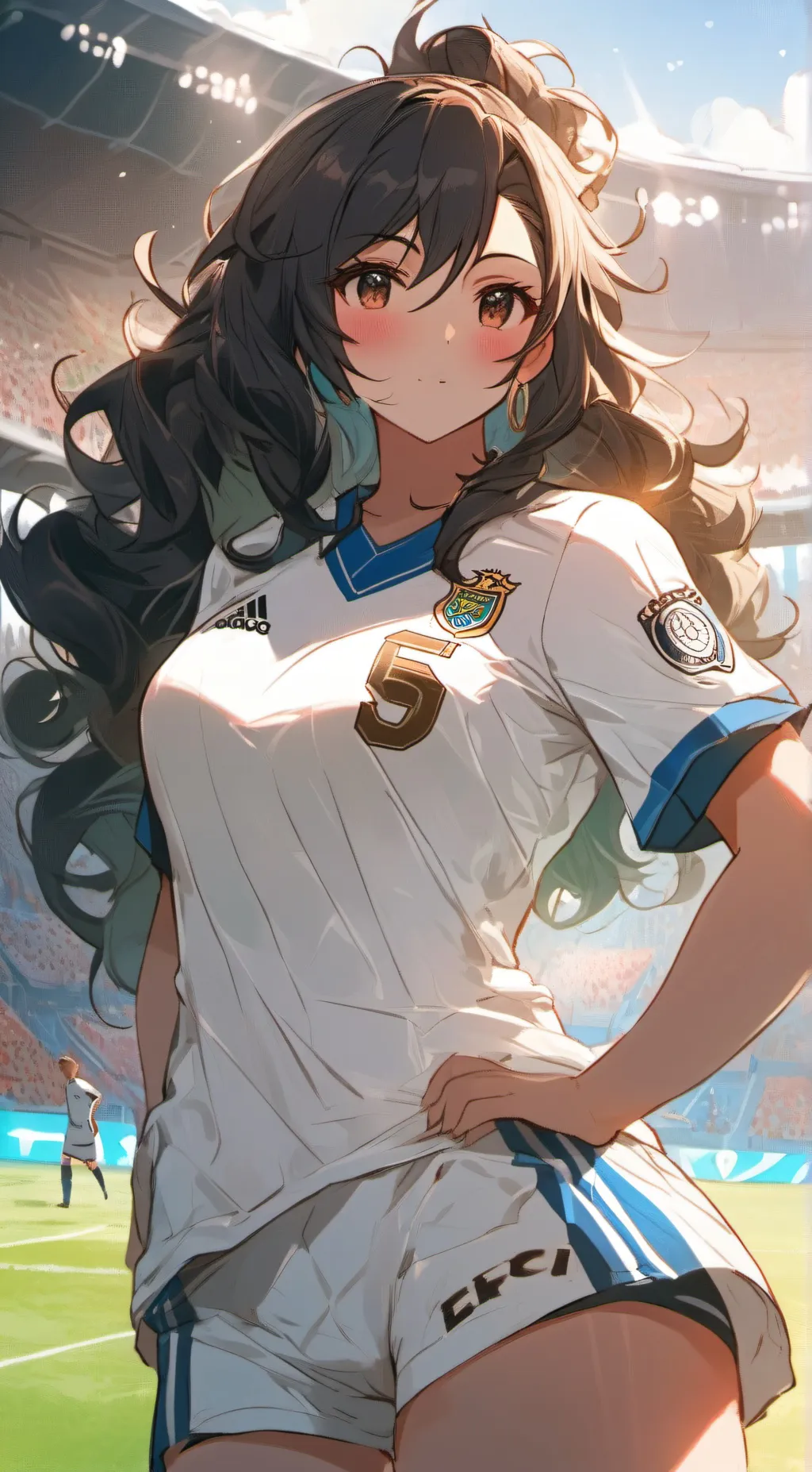 ai character: Teal  background