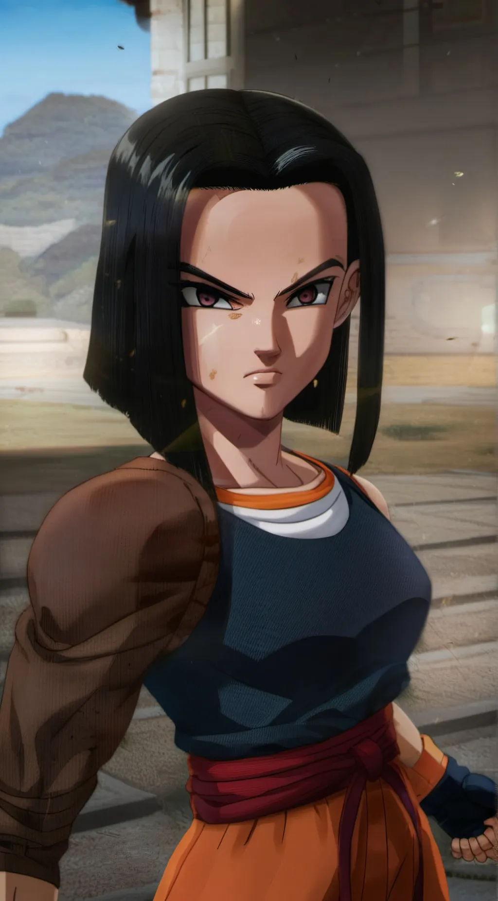 ai character: Android 17 (girl) background