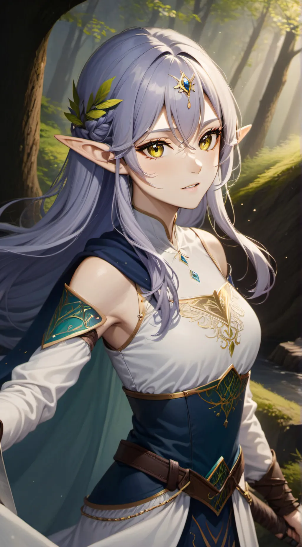 ai character: 月影 background