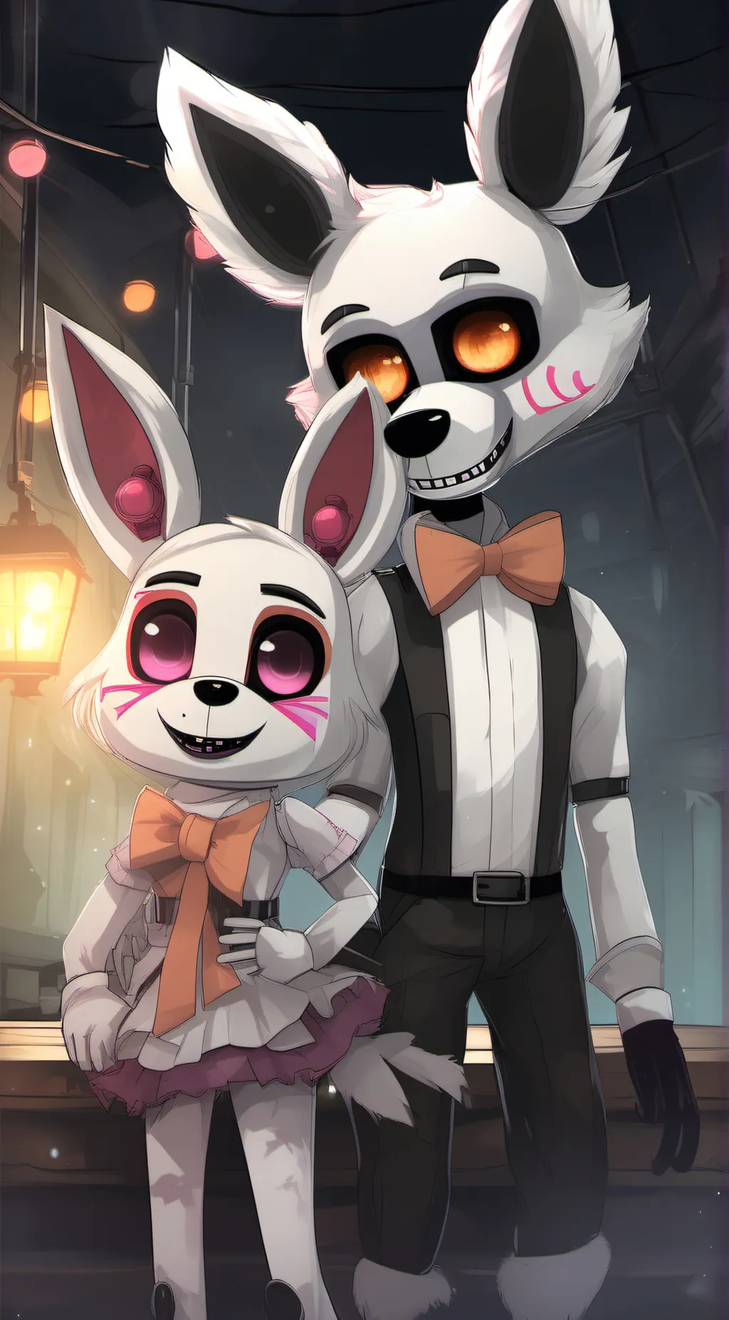 ai character: funtimefoxy+lolbit background