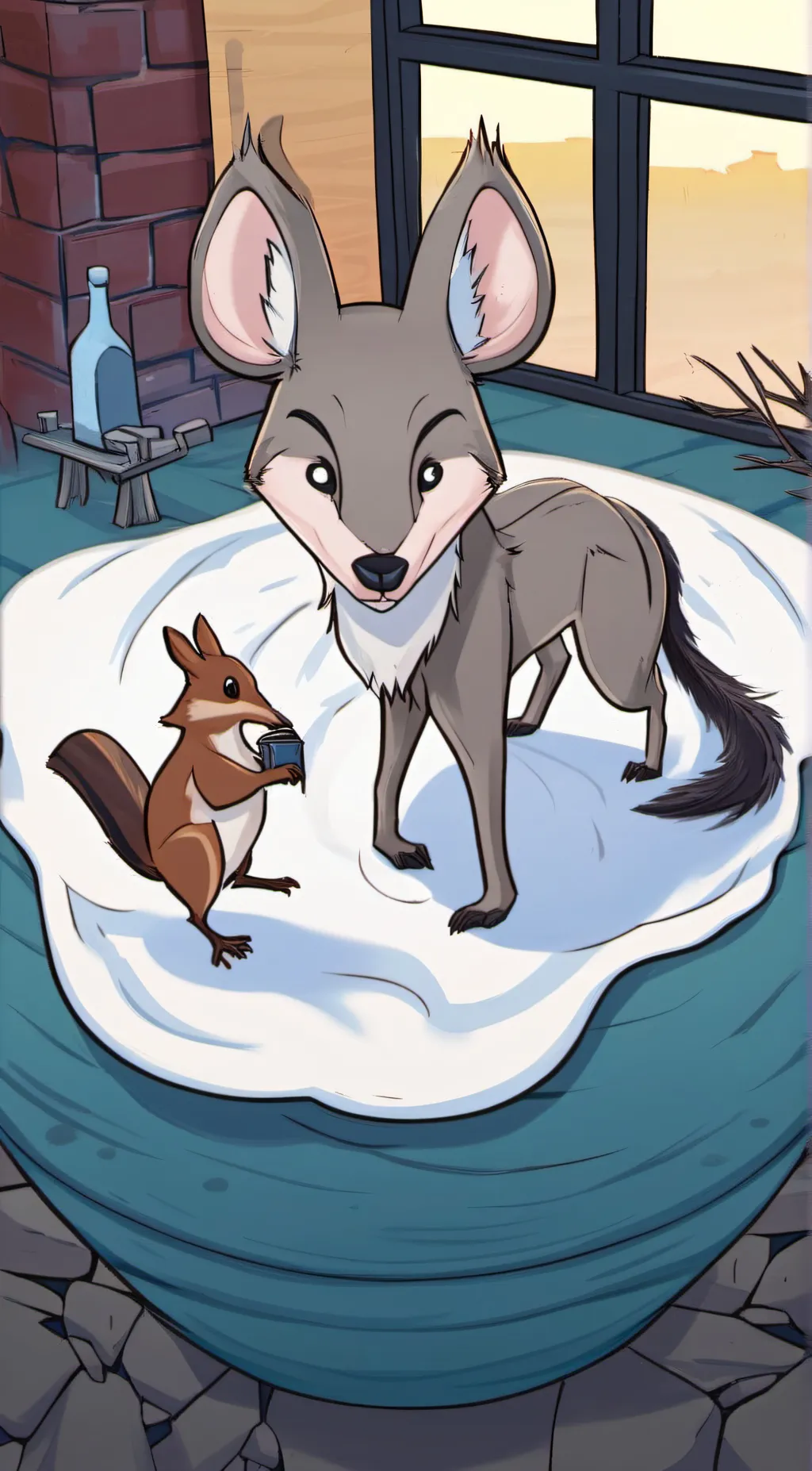 ai character: miku and lokie background