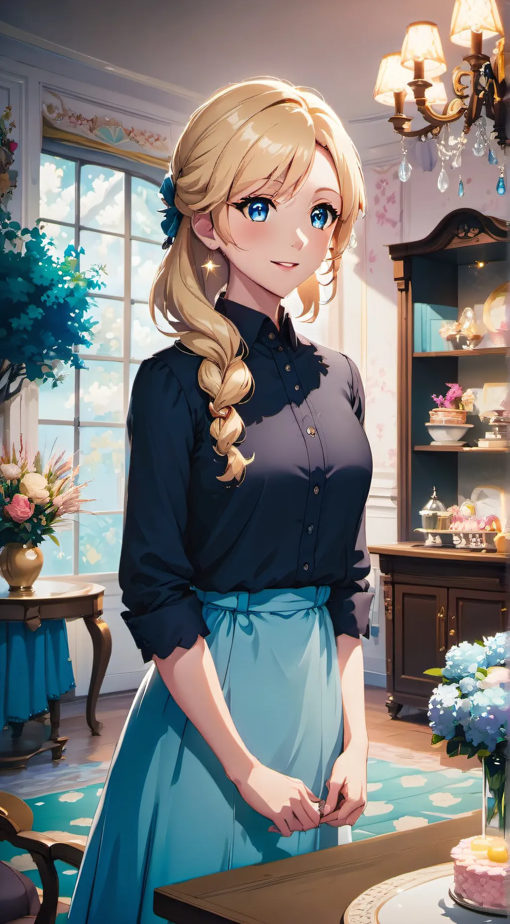 ai character: Crystal background