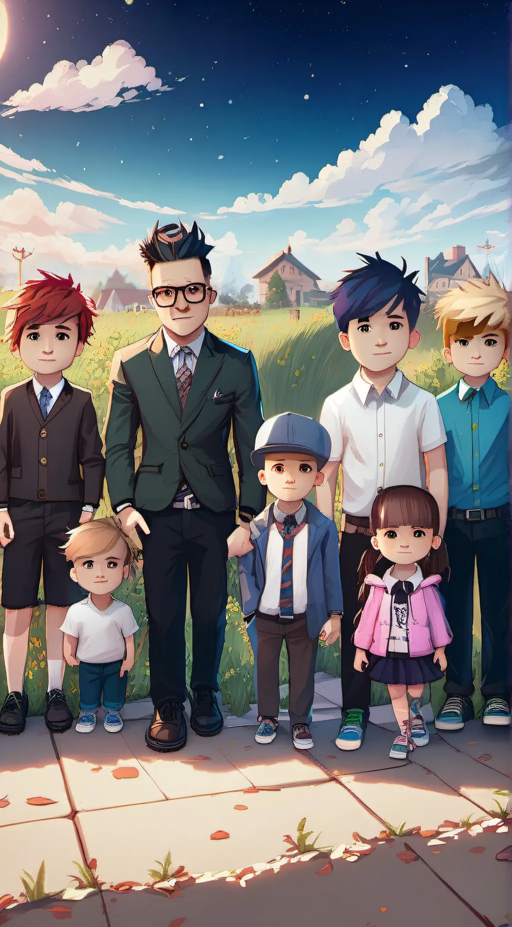 ai character: kids  background