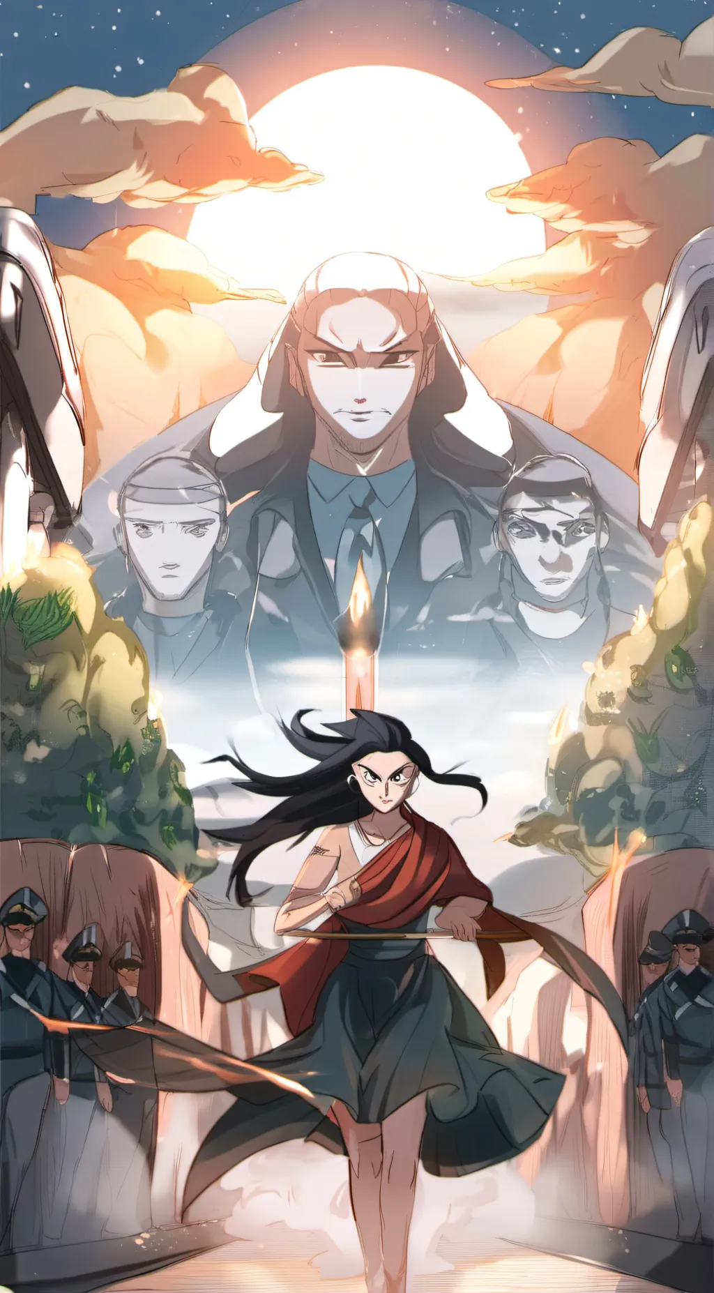 ai character: Violet  background