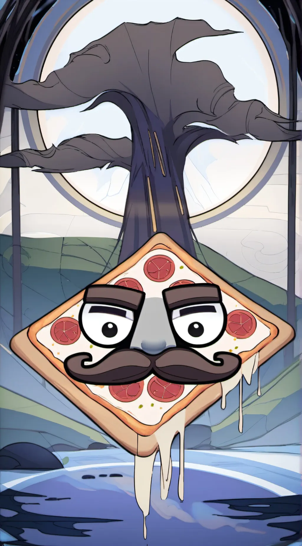 ai character: Pizzaface background