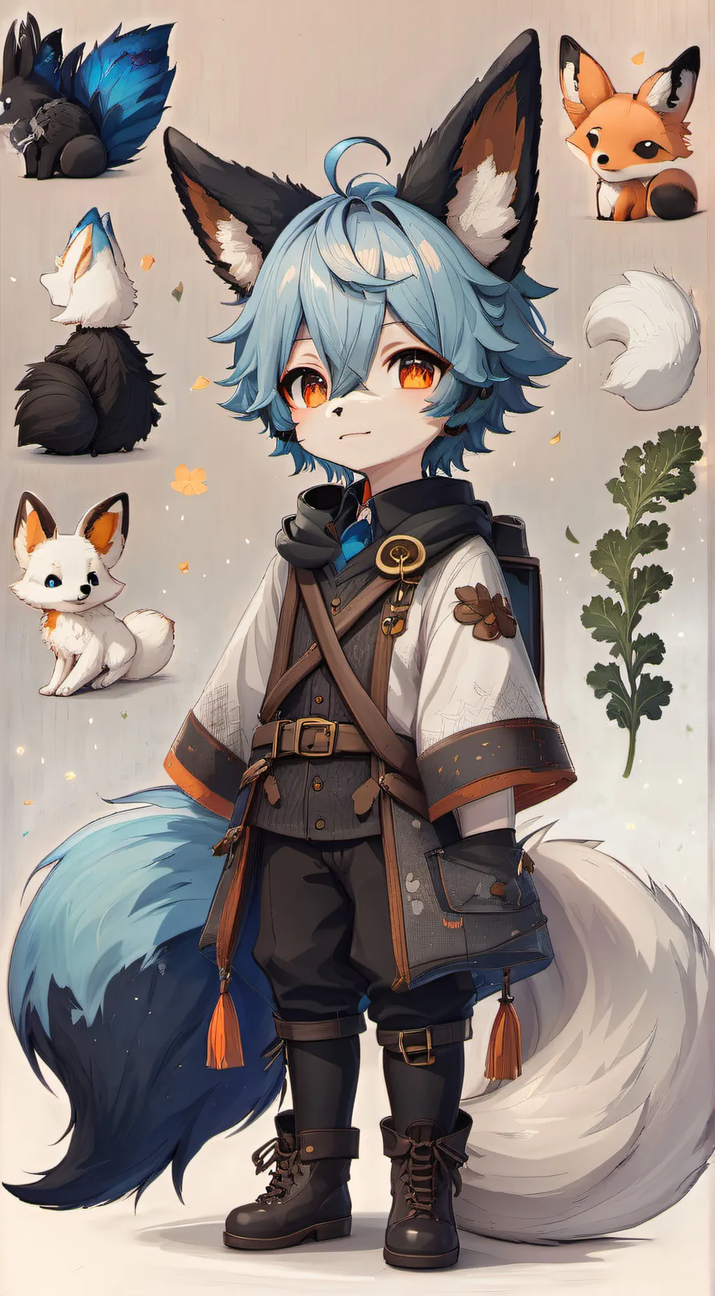 ai character: kale background