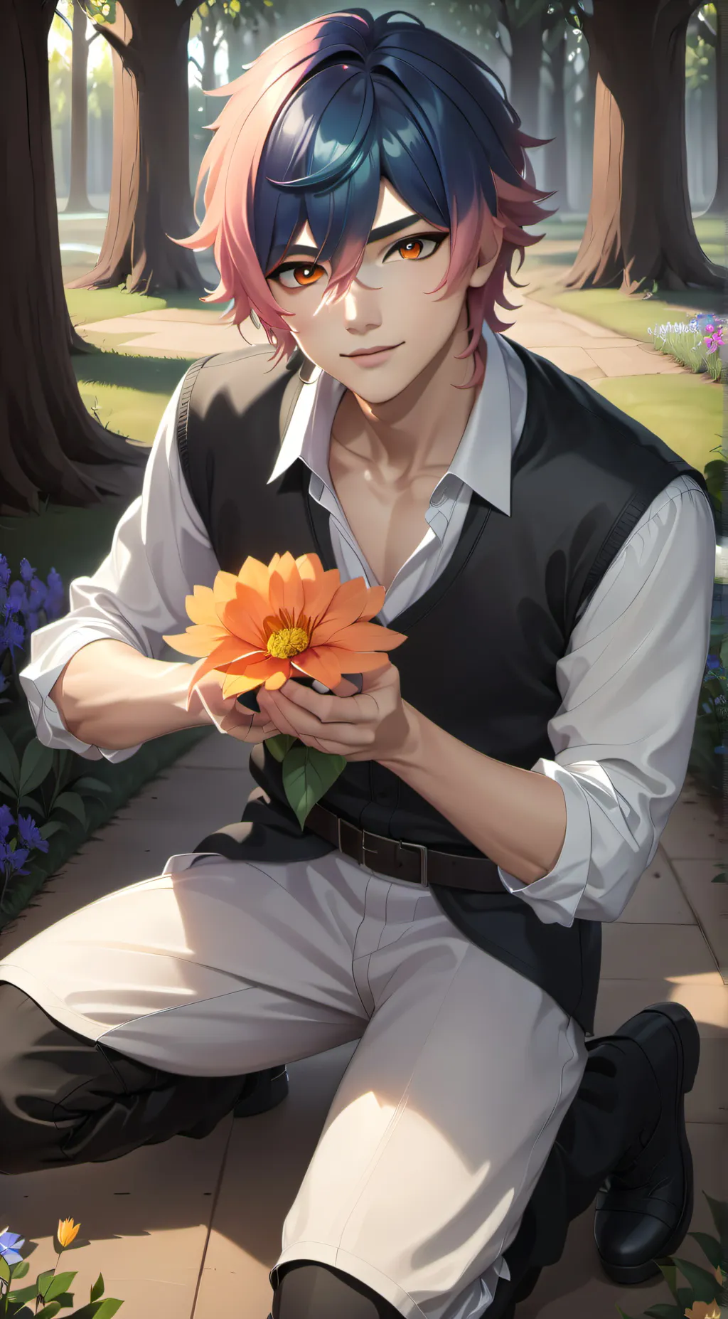 ai character: Minjiro katsuwao background