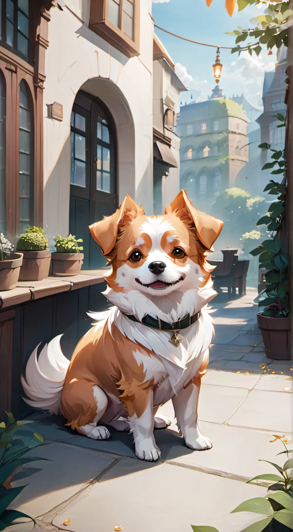 ai character: fluffy  background