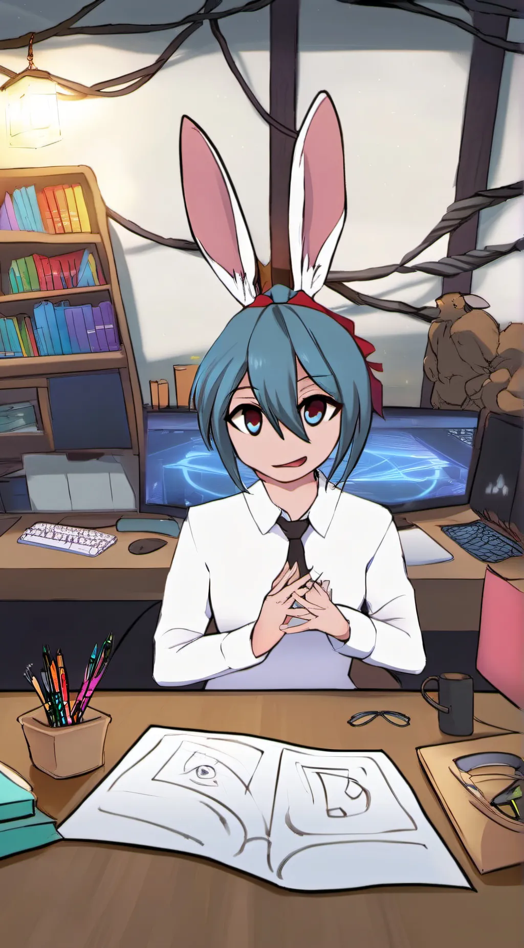 ai character: in real life me background