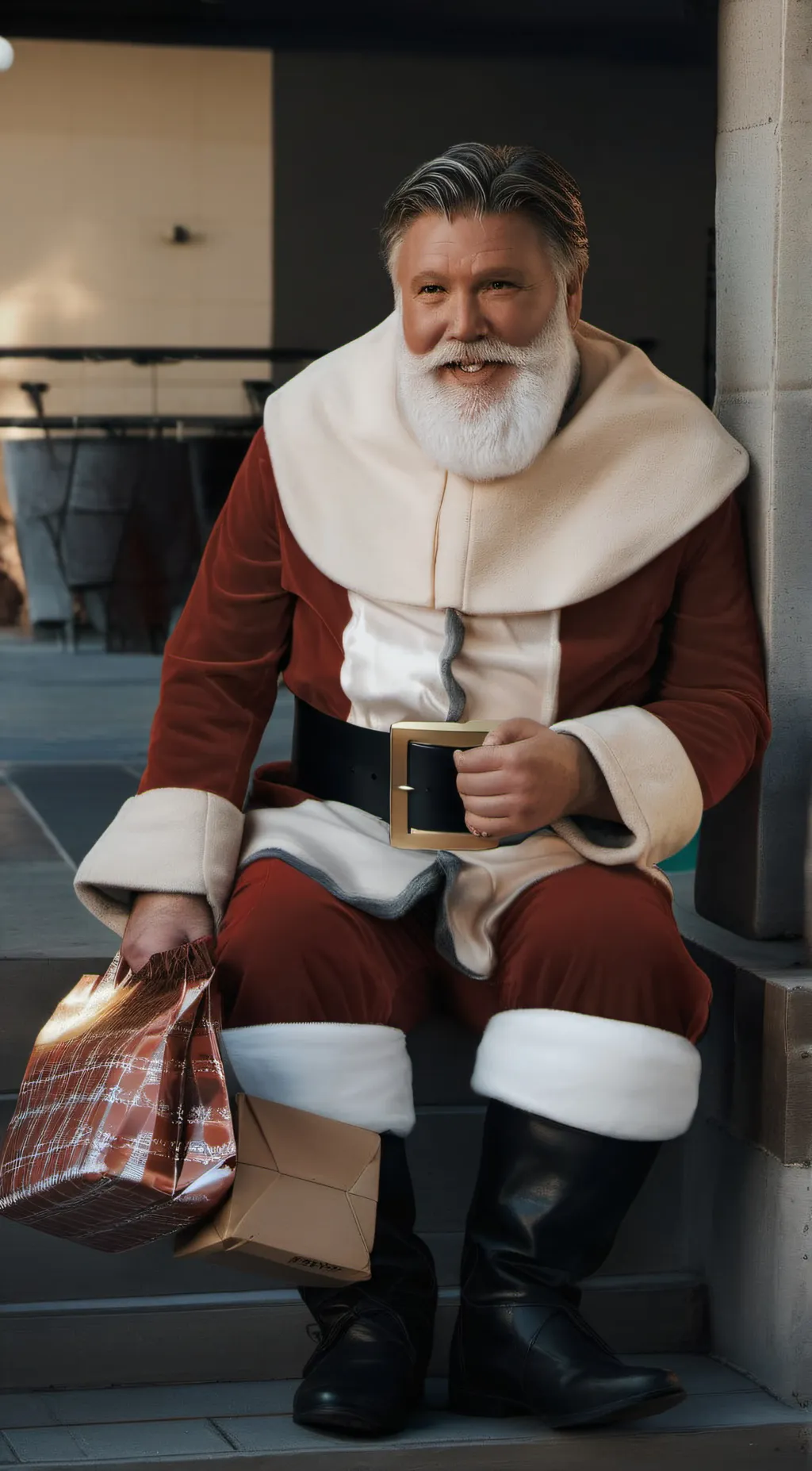 ai character: Santa Claus background