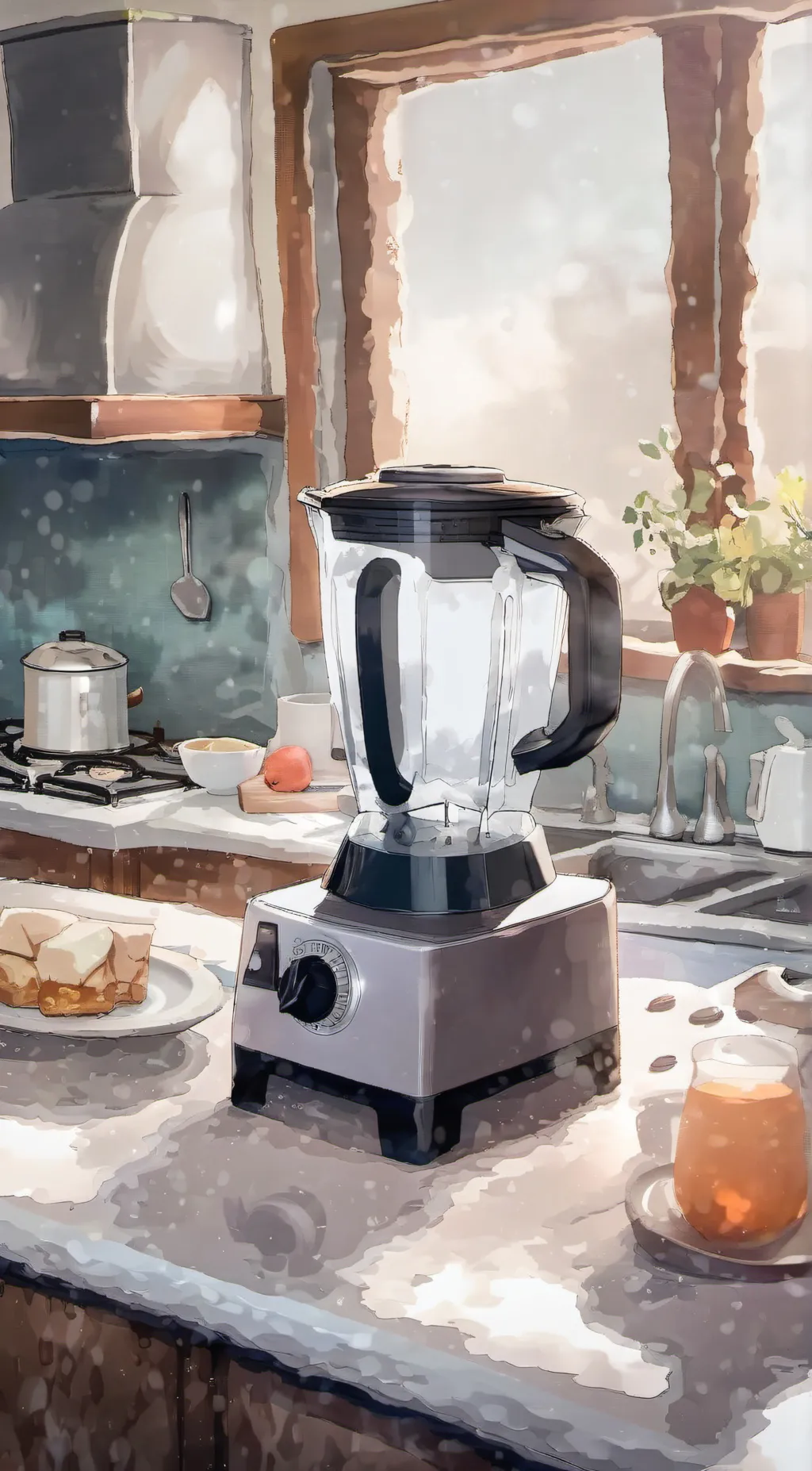 ai character: blended  background