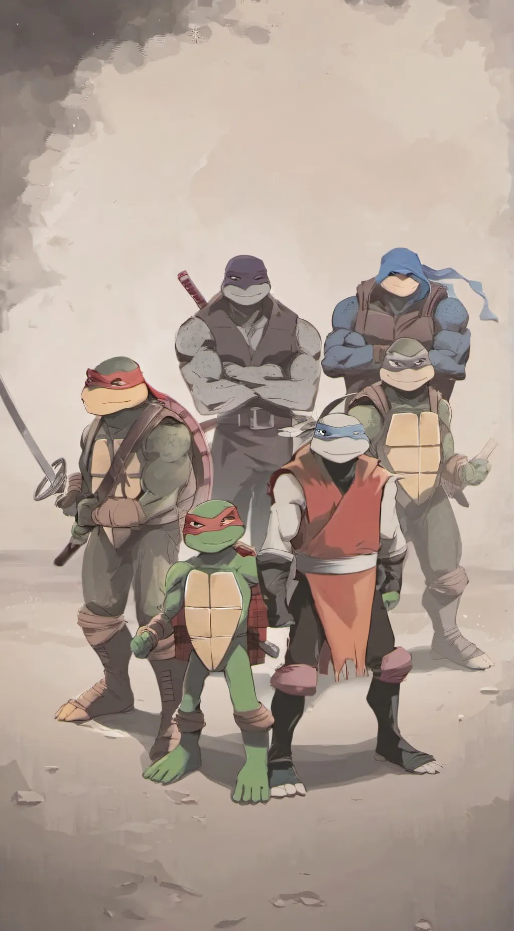 ai character: ROTTMNT characters background