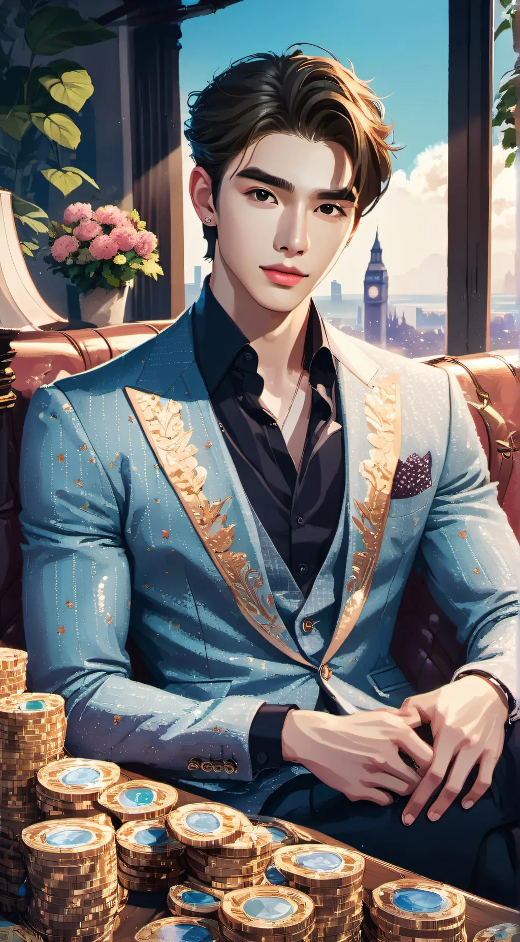 ai character:  (전) Jeon  background