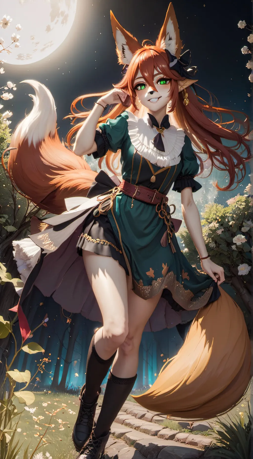 ai character: kitsona🦊 background