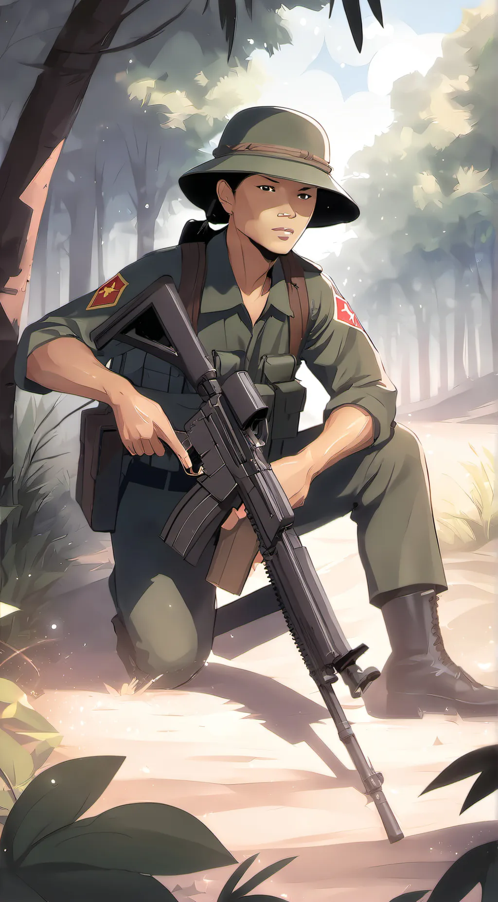 ai character: A ARVN Ranger background
