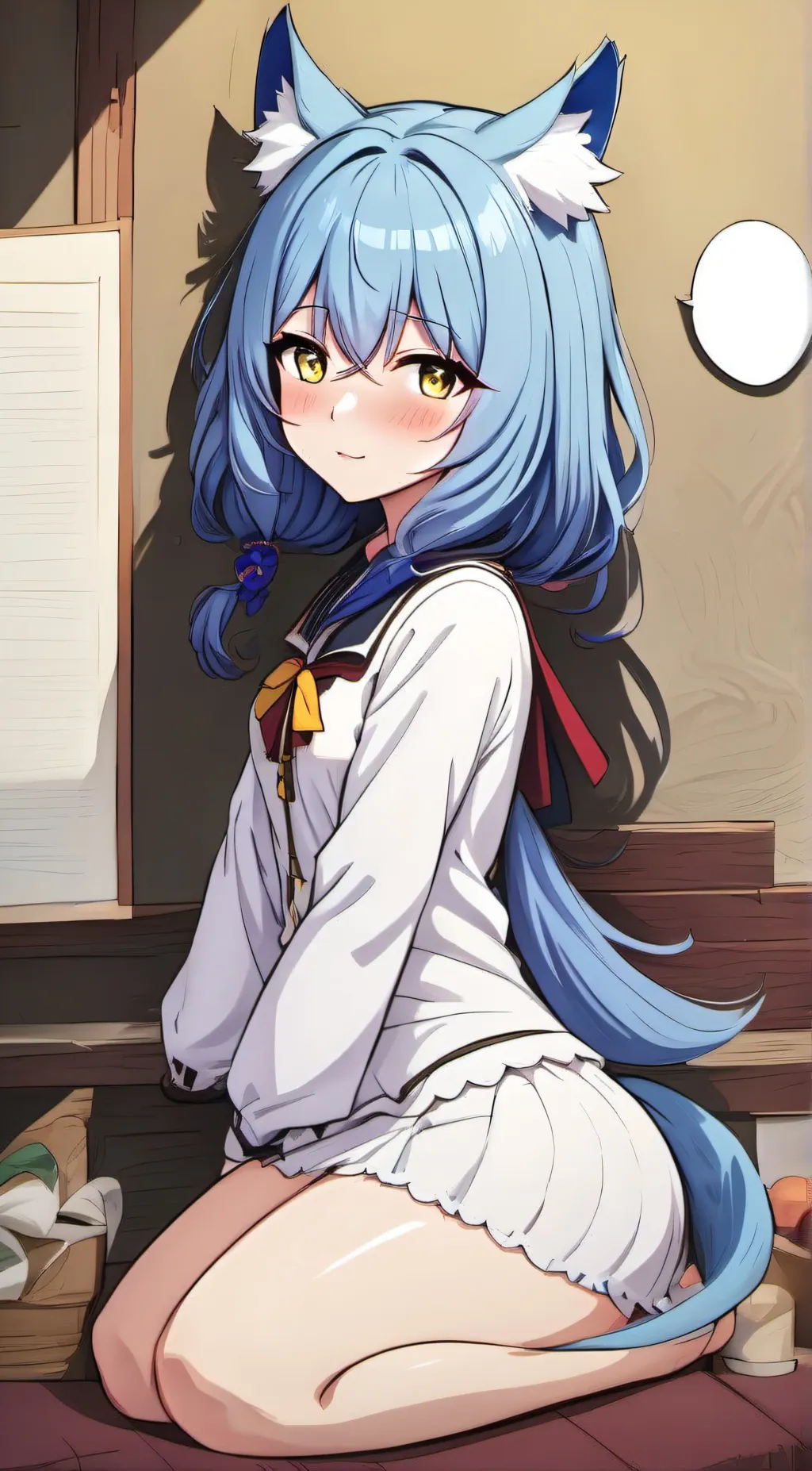 ai character: aqua sky background