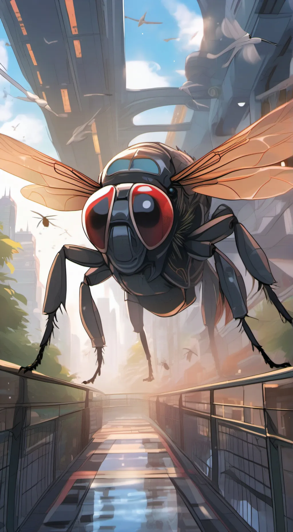 ai character: fly background