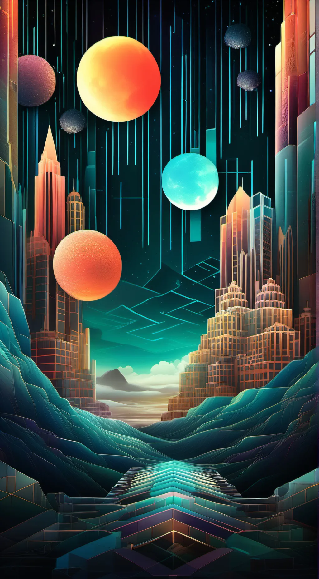 ai character: future galaxy  background