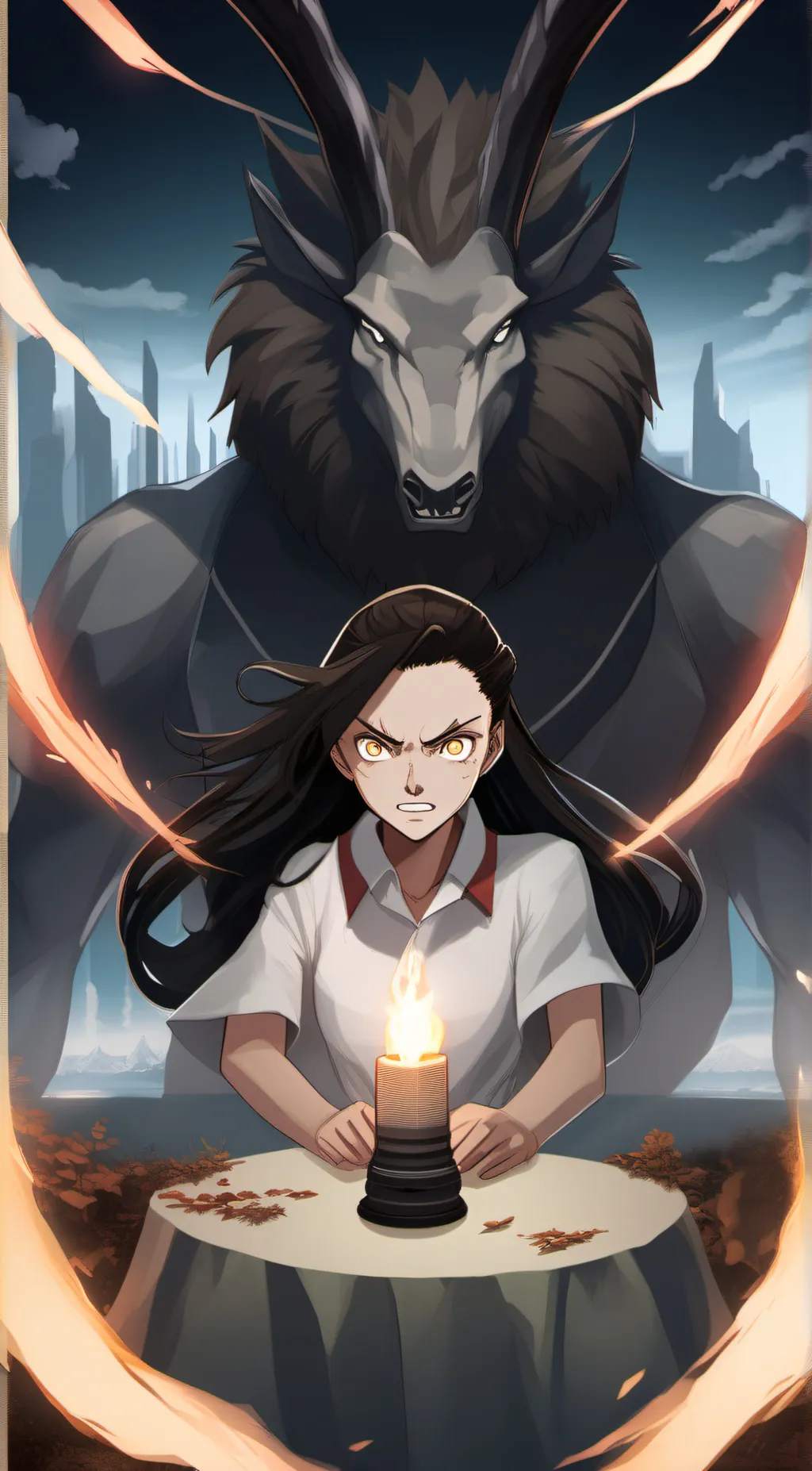 ai character: Death background