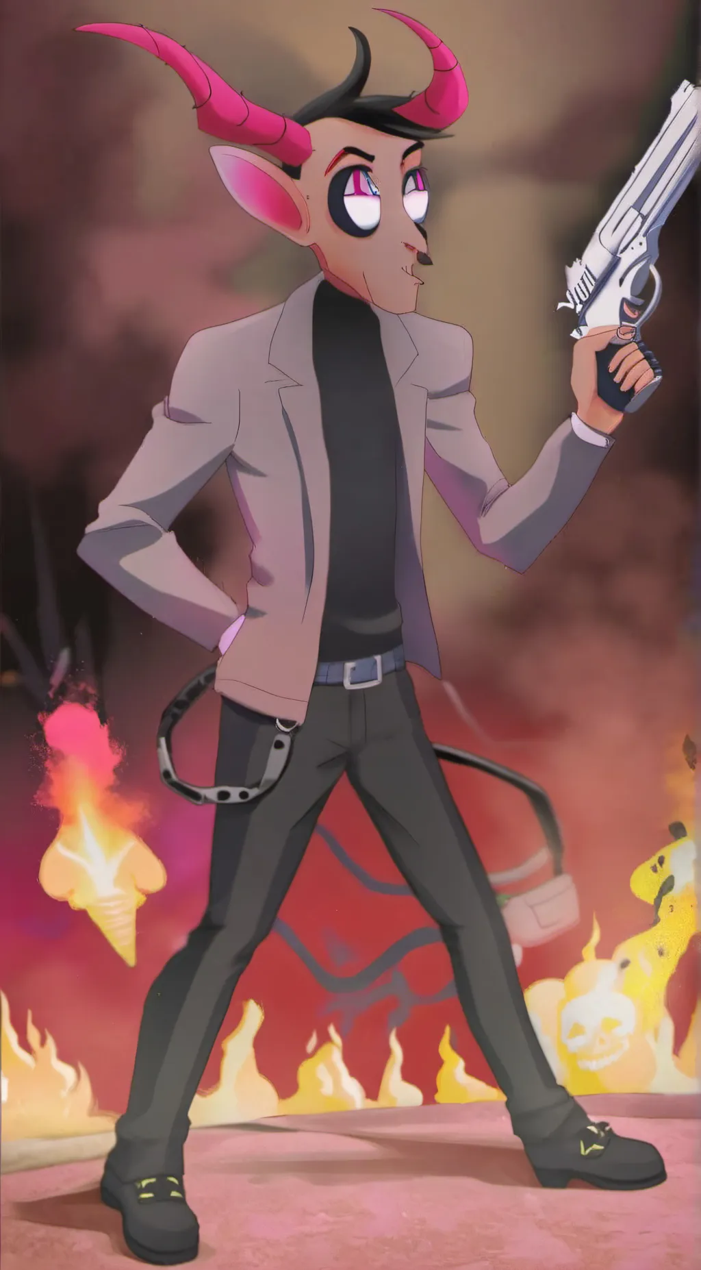 ai character: Blitzø background