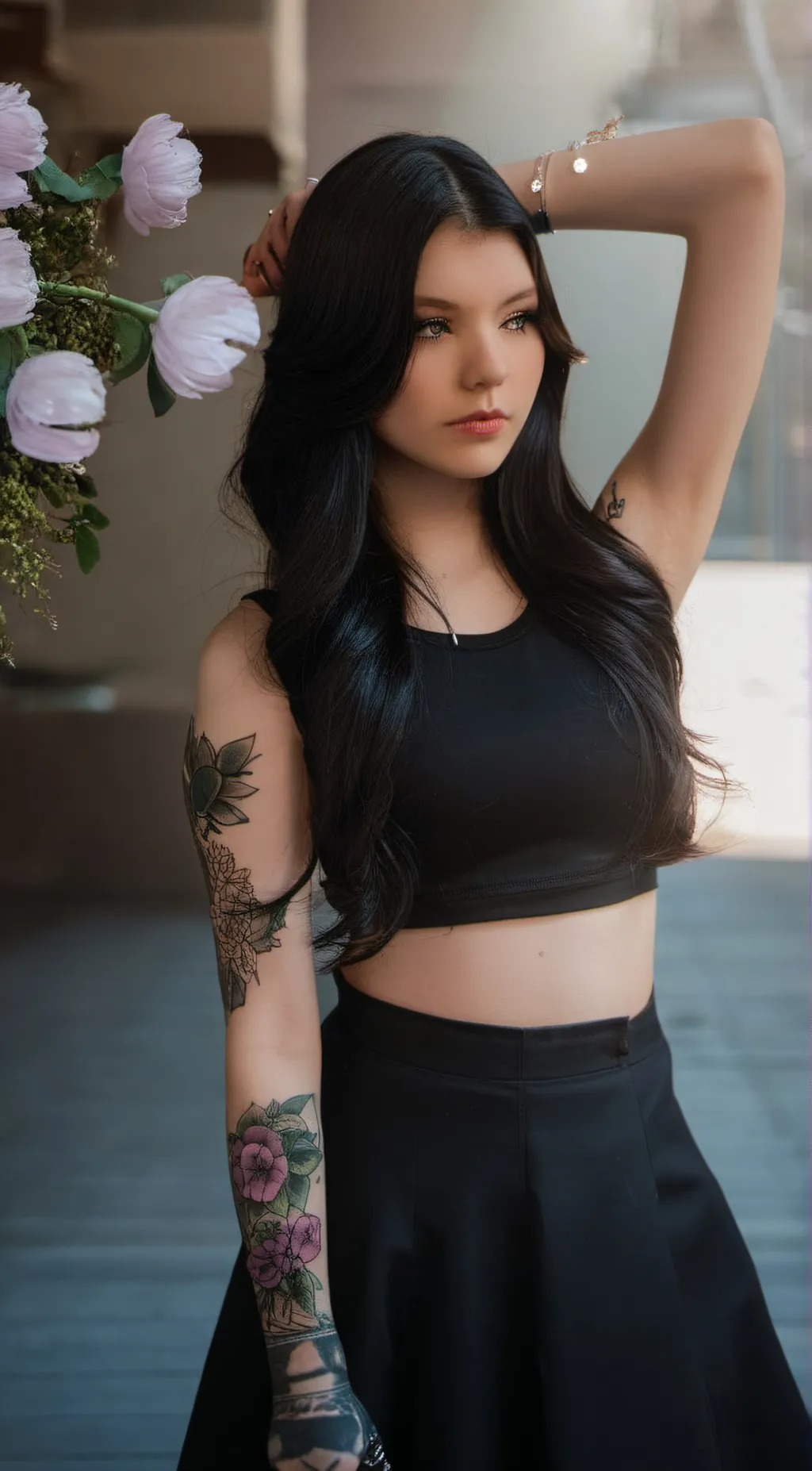 ai character: My irl sister ig background