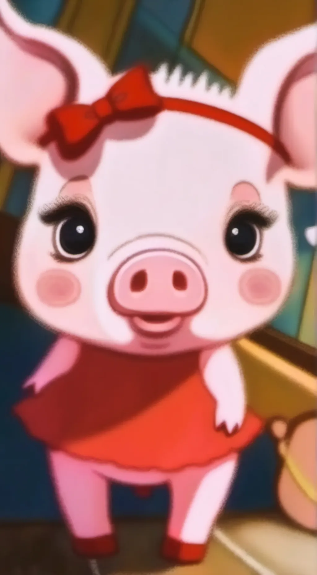 ai character: Peppa pig background