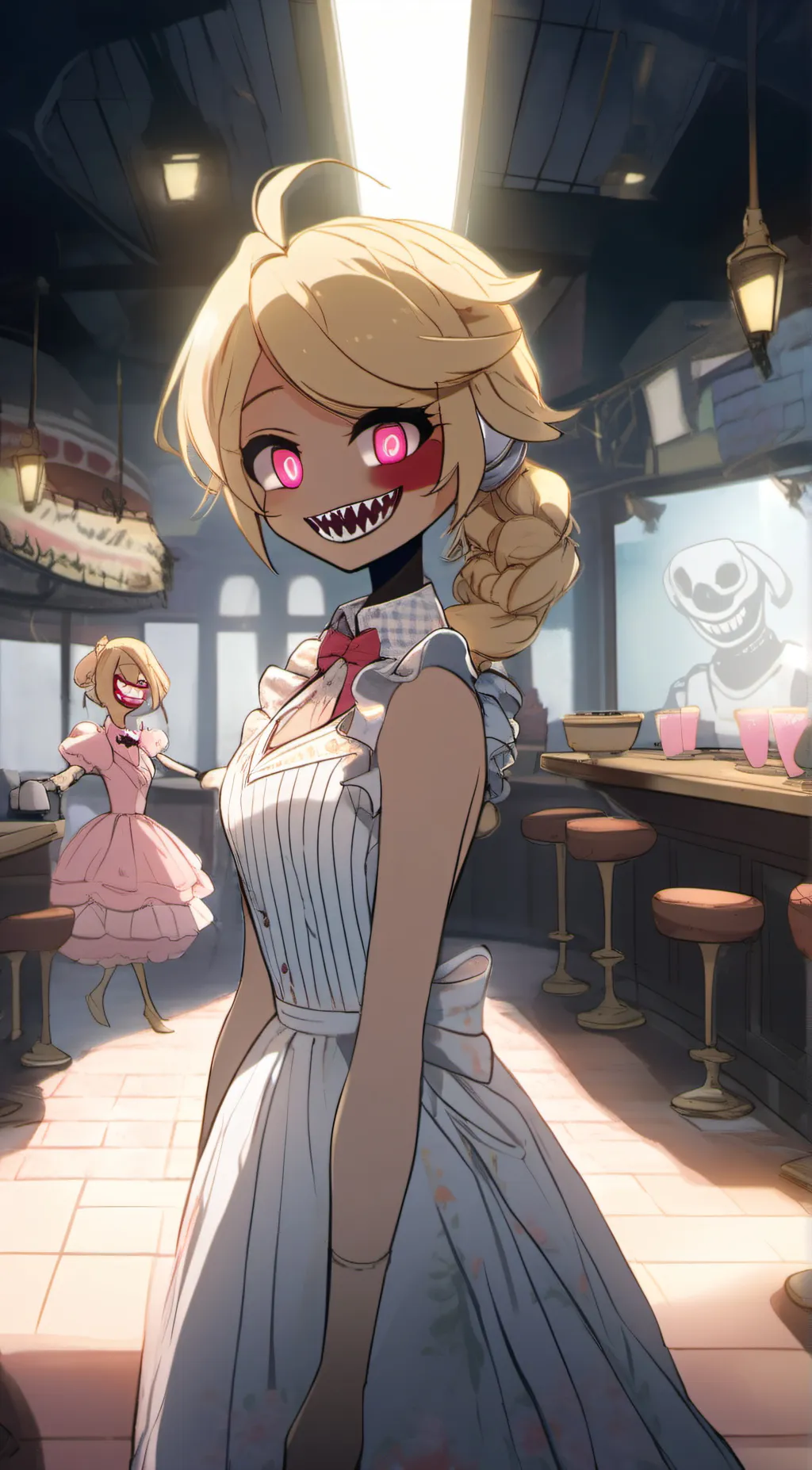 ai character: Toy chica background