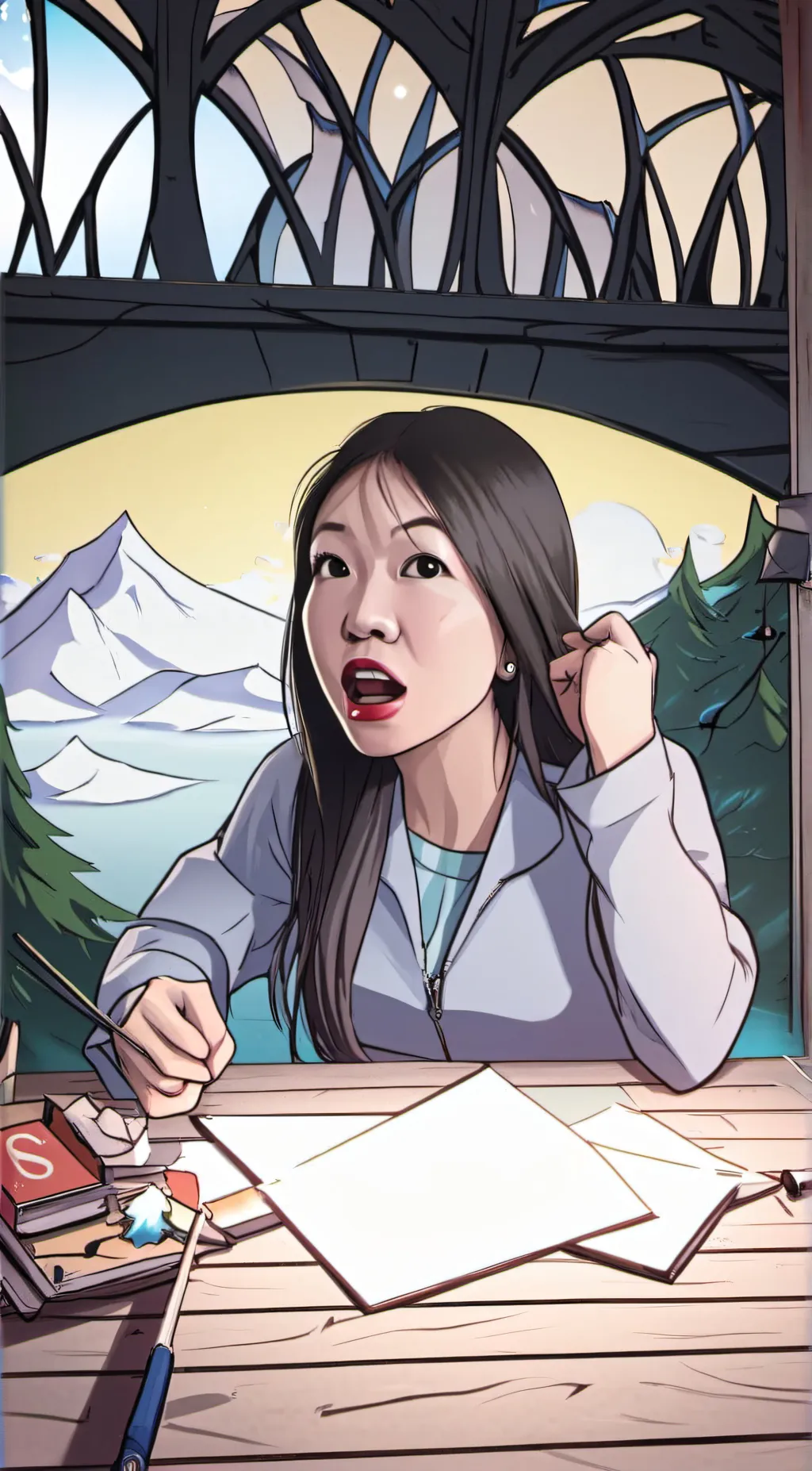 ai character: Evelyn background