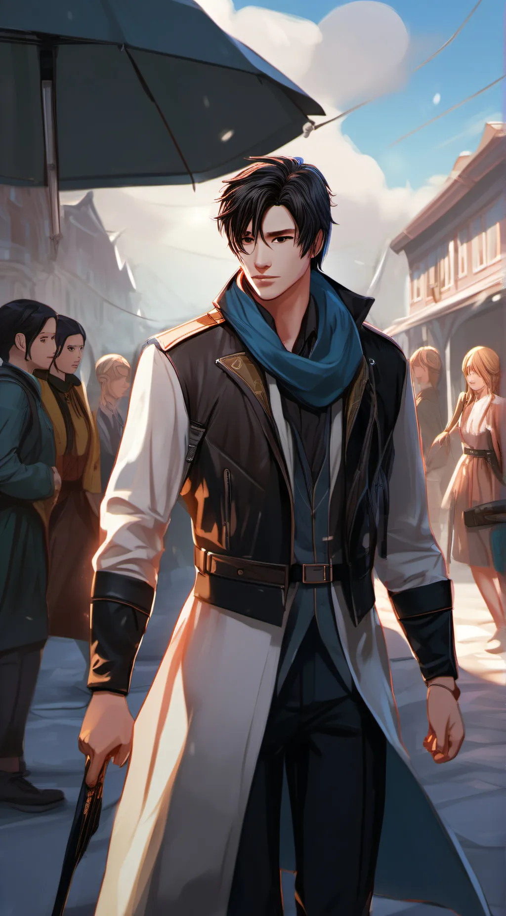 ai character: clay background