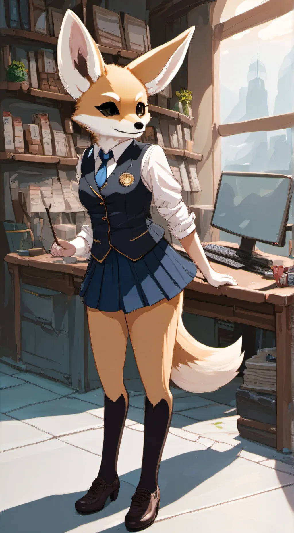 ai character: Fenneko background