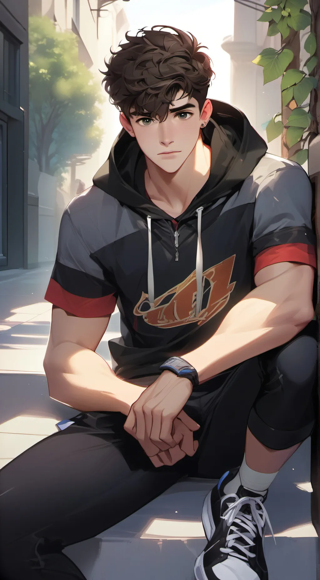 ai character: Damien  background