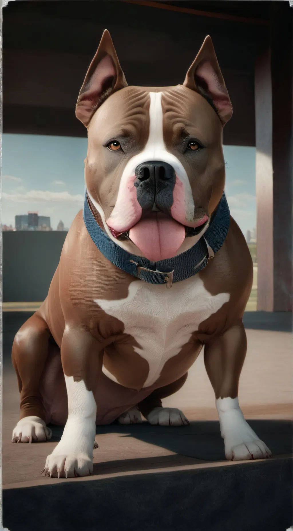 ai character: Blue background