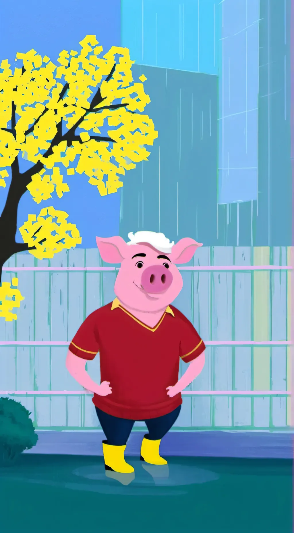 ai character: Peppa pig background