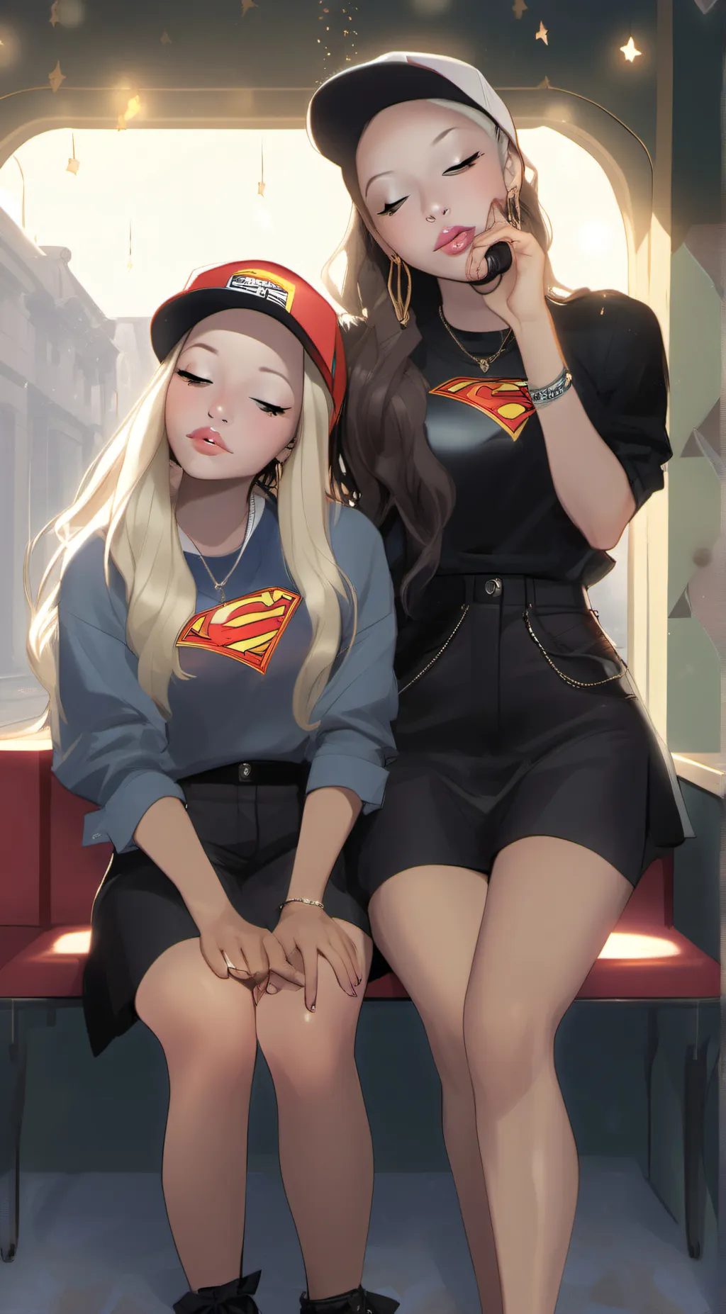 ai character: kay and Lexi  background