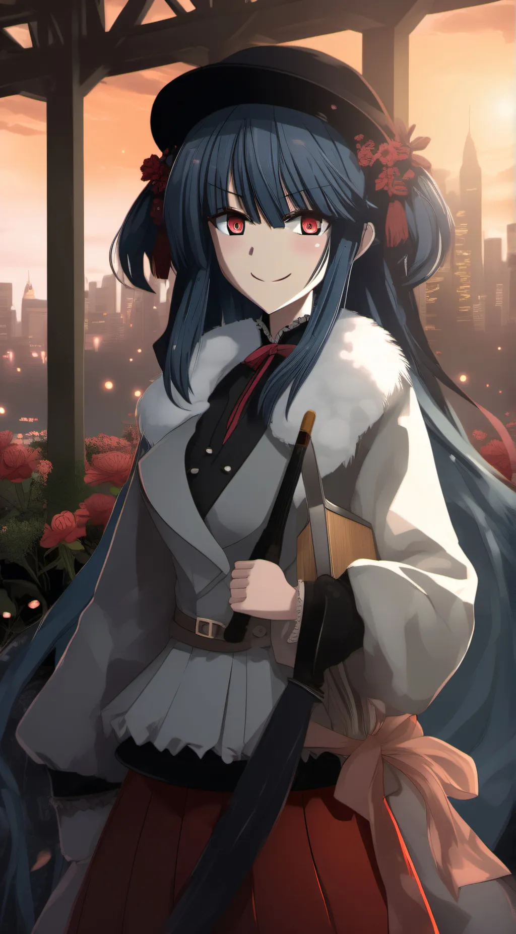 ai character: Osaki  background