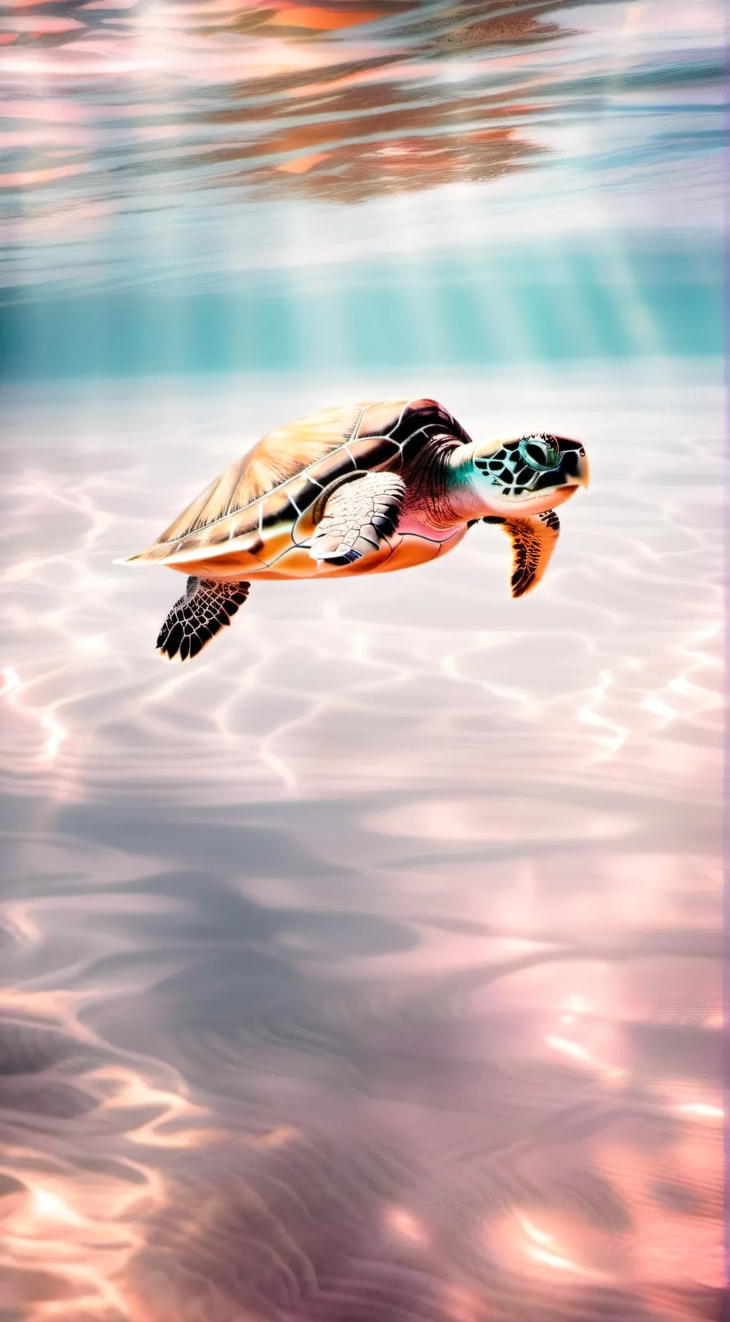 ai character: Baby turtle🐢❤️ background