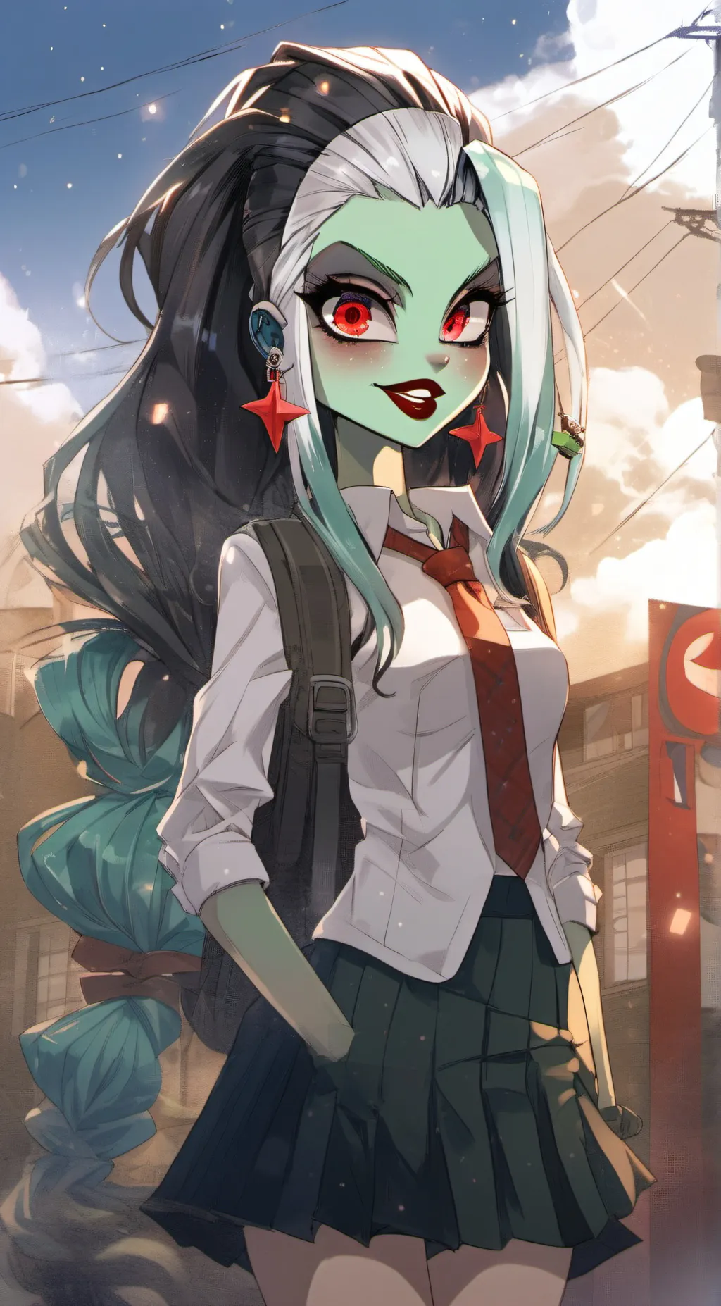 ai character: FRANKIE STIEN background