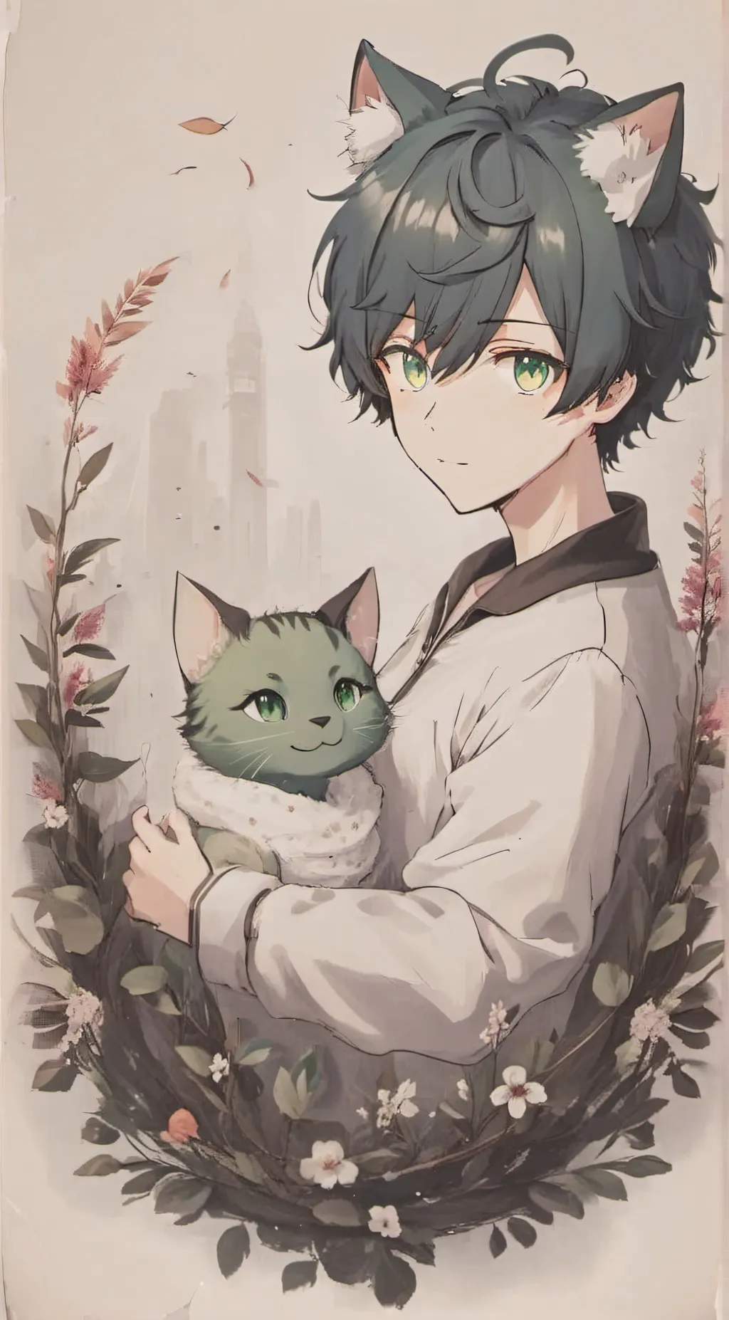 ai character: twig background