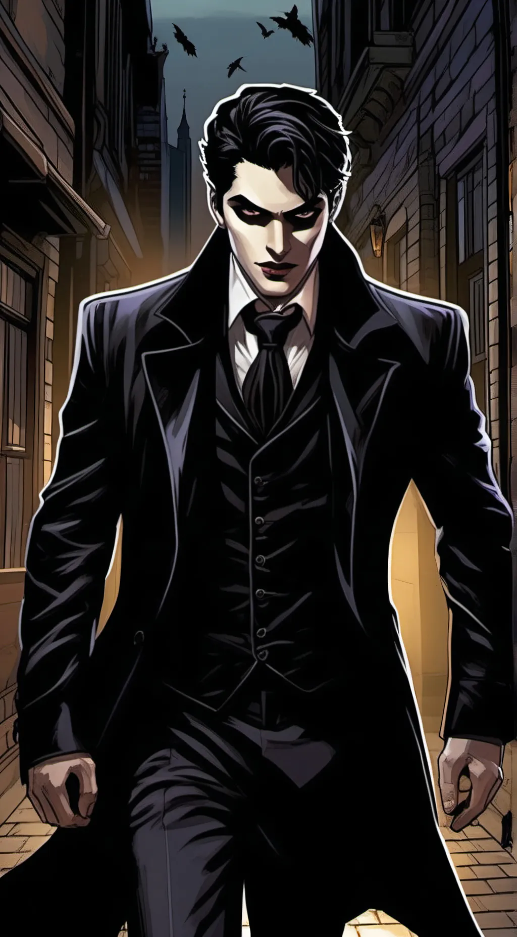 ai character: Vampire James  background