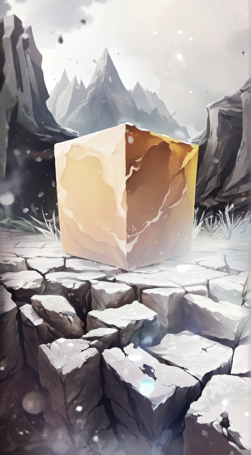 ai character: gold block  background