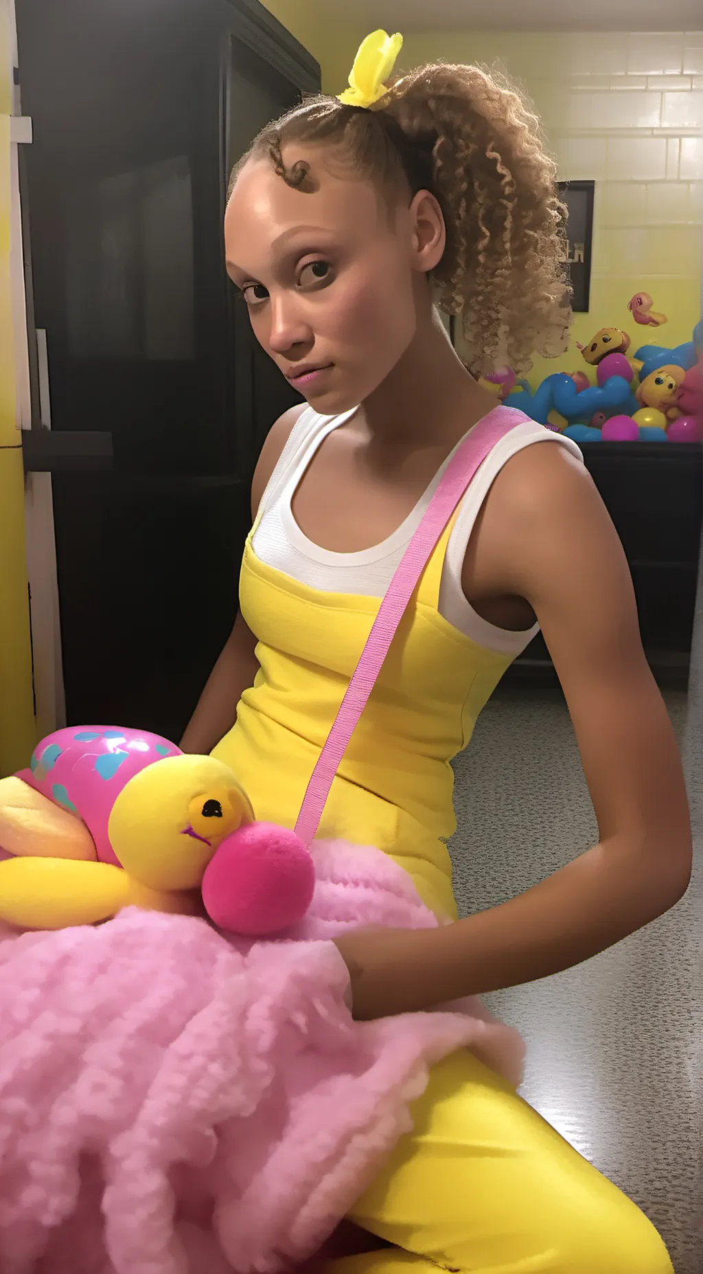 ai character: Toy chica background