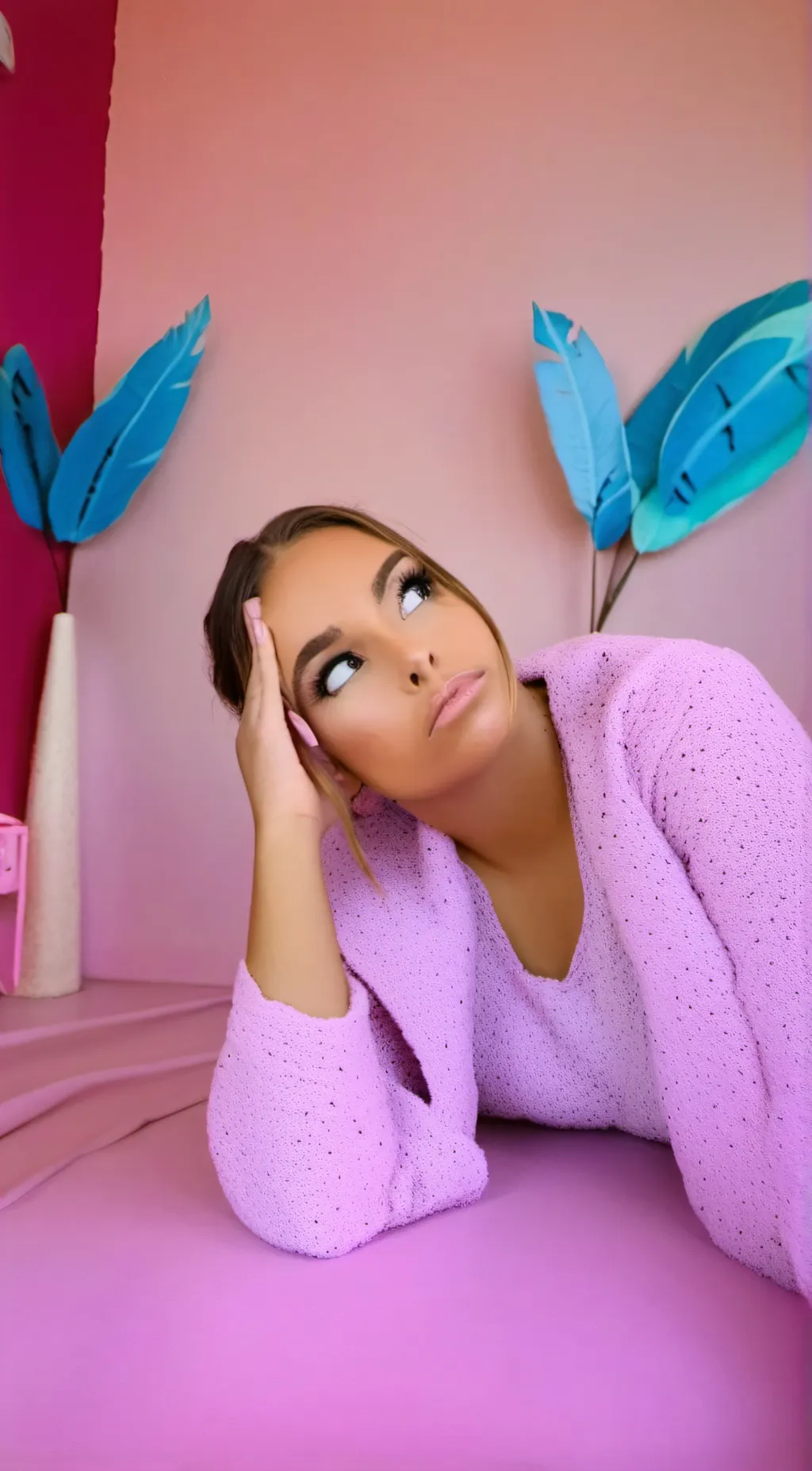 ai character: Addison Rae  background