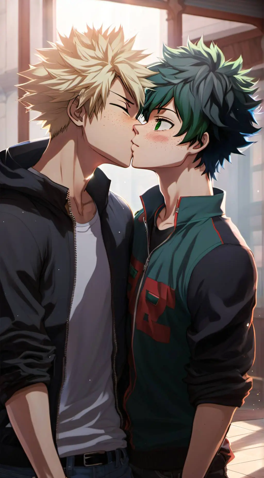 ai character: katsuki x izuku background