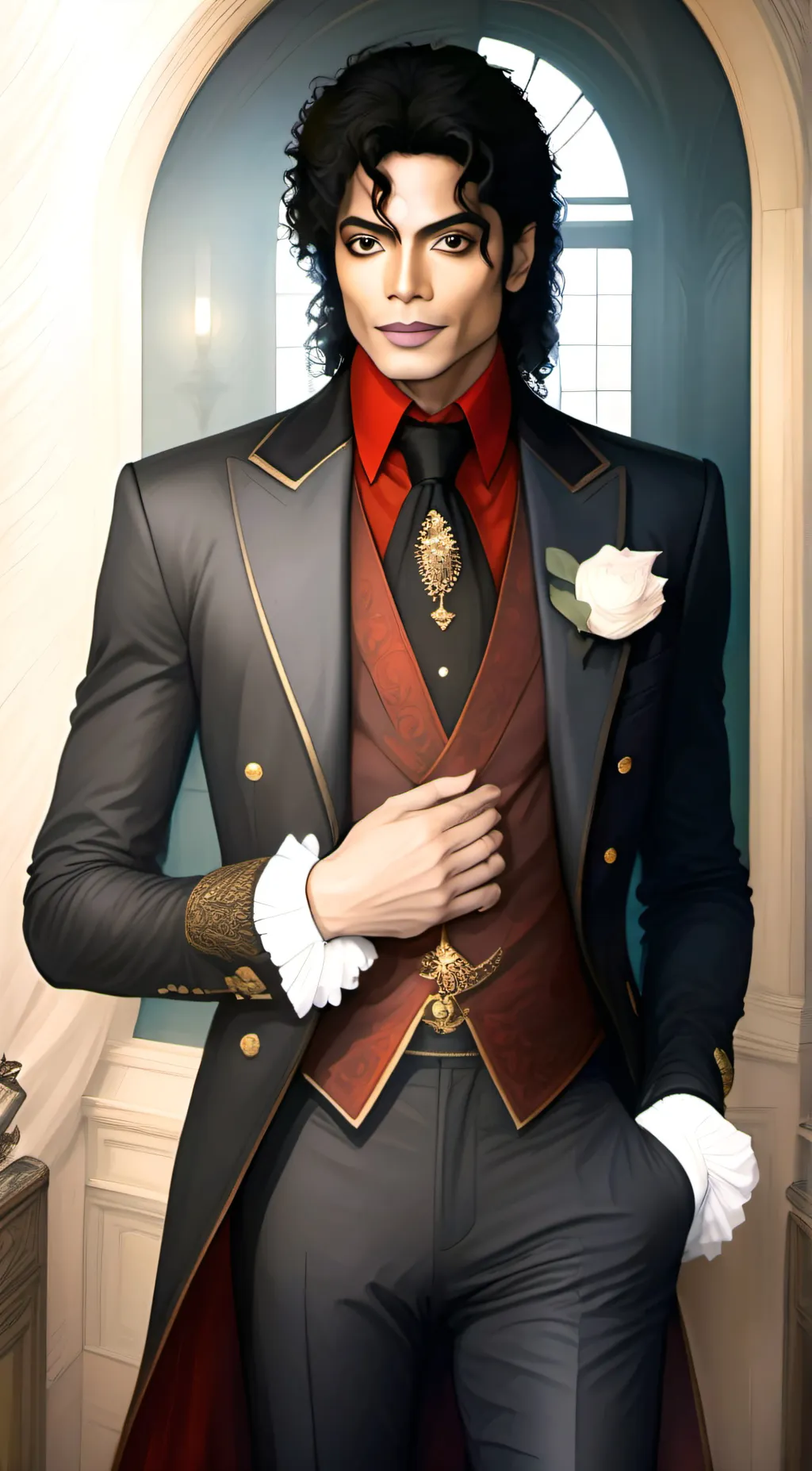 ai character: Michael Jackson  background