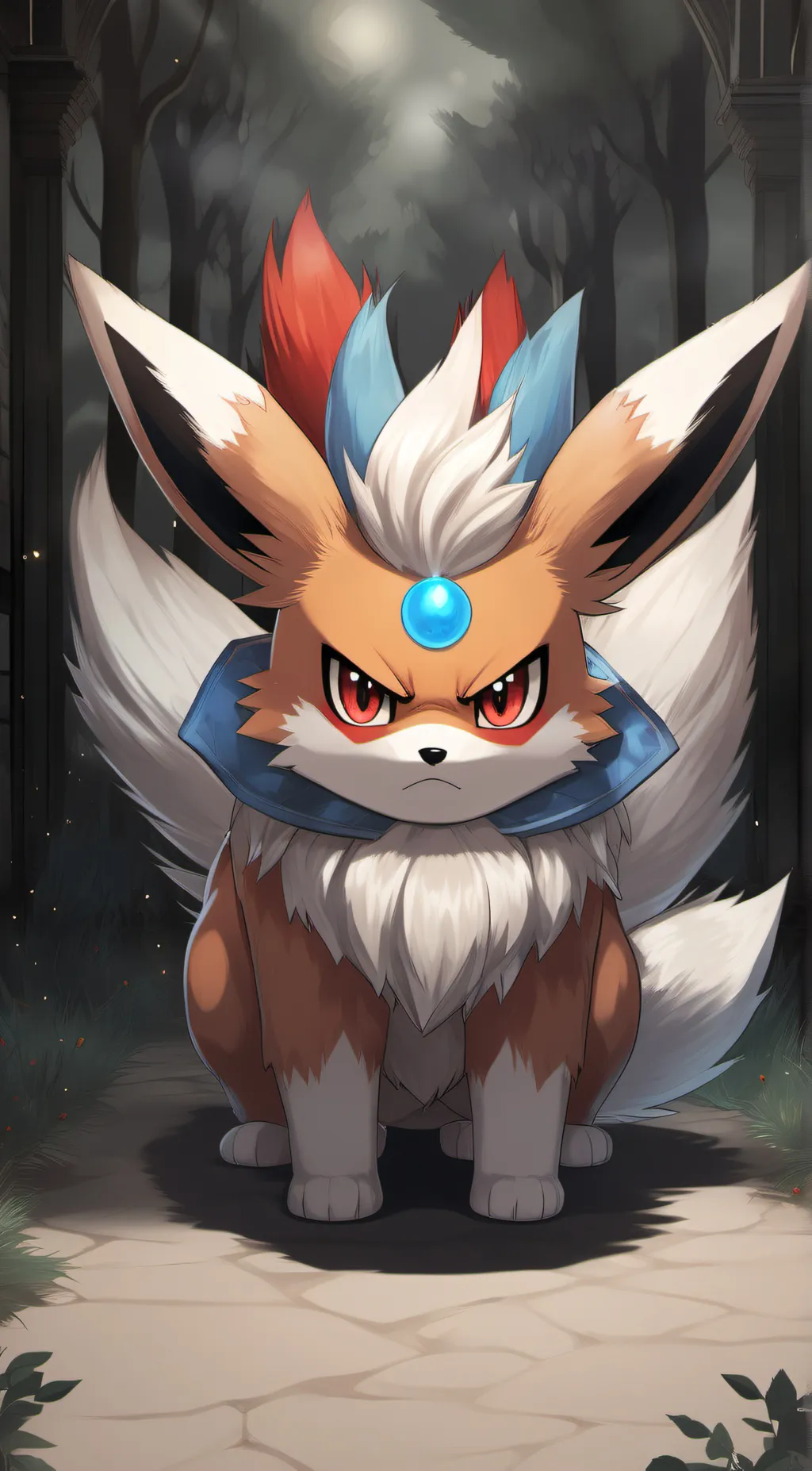 ai character: Bersek Flareon background