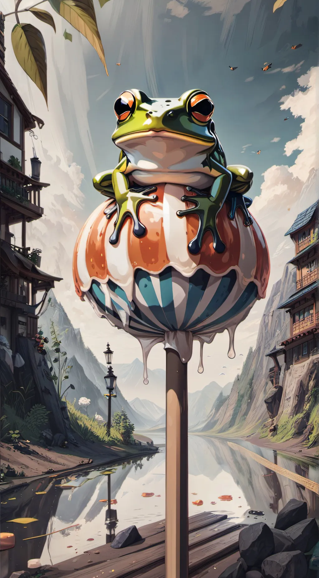 ai character: slime ball background